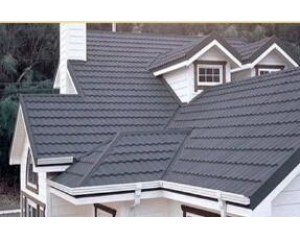  彩石金属瓦可以用于木屋架,钢构架,混凝土屋面